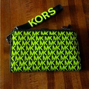 Michael Kors Signature Neon Wristlet
